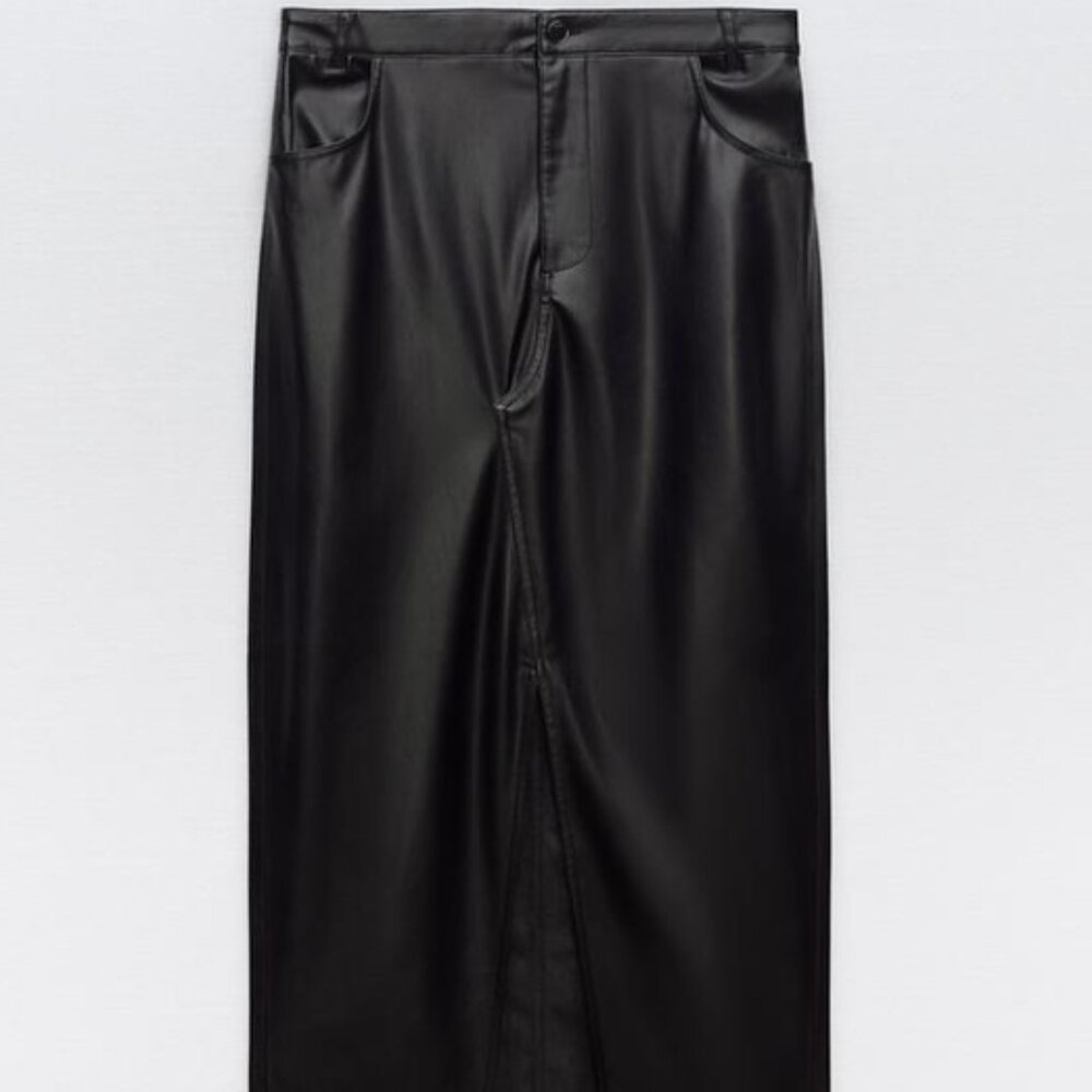 Zara Maxi With Slit Pleather Skirt- LIKE Butter NEVER WORN